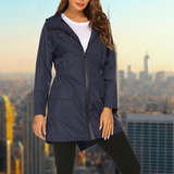 Leichter Damenparka – Übergangsjacke mit Kapuze und verstellbarem Taillenbund
