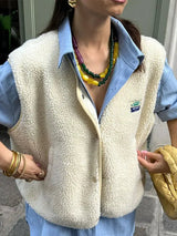 Sherpa-Fleece-Weste von hoher Qualität für Damen