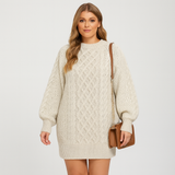 Gestricktes Pulloverkleid für Damen – Warm, Elegant und Bequem