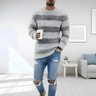 Men's Striped Knit Pullover – Comfortable and Casual Sweatshirt
