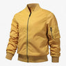 Herren Bomberjacke – Elegante glänzende Jacke mit Reißverschluss und Taschen