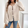 Cardigan aus Acryl mit Knoten vorne