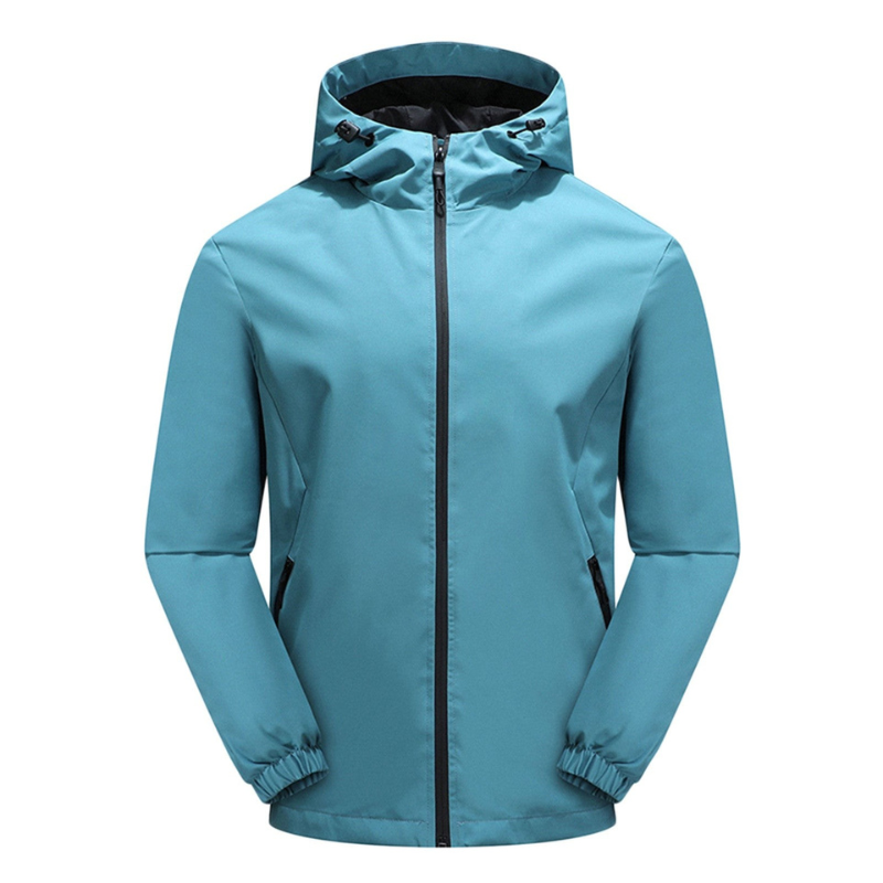 Softshell-Jacke Herren – Windjacke mit Kapuze und Reißverschlusstaschen