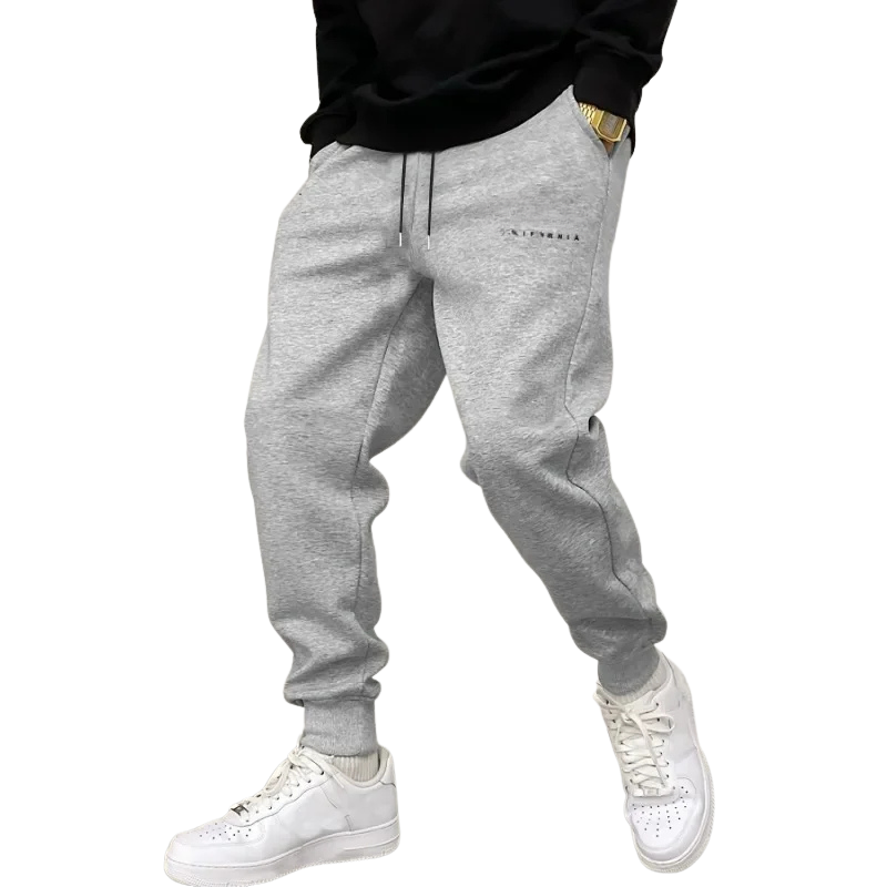 Herren Slim Fit Jogginghose mit elastischem Bund und Kordelzug, Seitentaschen, Sporthose