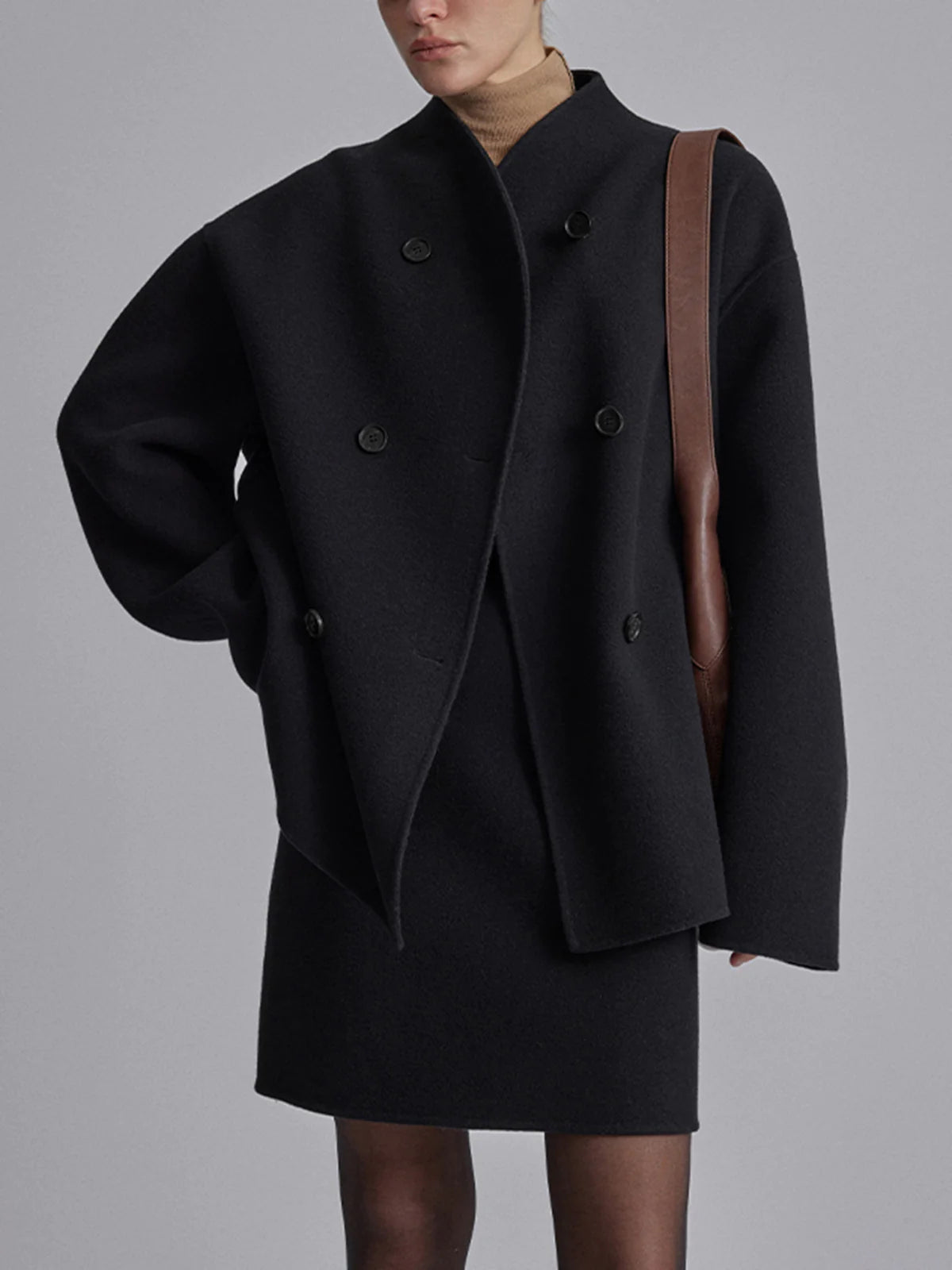 Manteau Oversize à Boutons pour Femmes - Élégant et Confortable