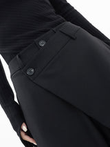 Damenhose Baggy Asymmetrisch mit Doppelknopfleiste