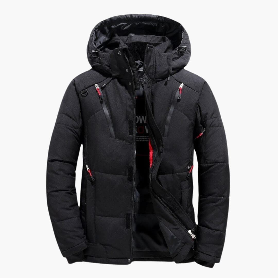 Herren Wintermantel mit abnehmbarer Kapuze – warm & funktionales Design