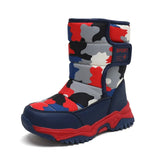 Winterstiefel für Kinder – Warme Schneestiefel mit Camouflage und rutschfester Sohle