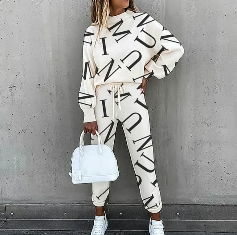 Damen-Loungewear-Set – Weiches zweiteiliges Set mit Sternenmuster