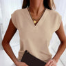 Top Femme Sans Manches à Col V – Élégant, Intemporel & Design Polyvalent