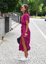 Maxikleid Boho Wickelkleid mit Trendigem Print
