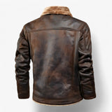 Herren Winterjacke – Warmer Vintage Mantel mit Kunstpelzfutter