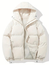 Unisex gesteppter Wintermantel – Warme Daunenjacke mit Kapuze