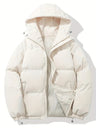 Unisex gesteppter Wintermantel – Warme Daunenjacke mit Kapuze