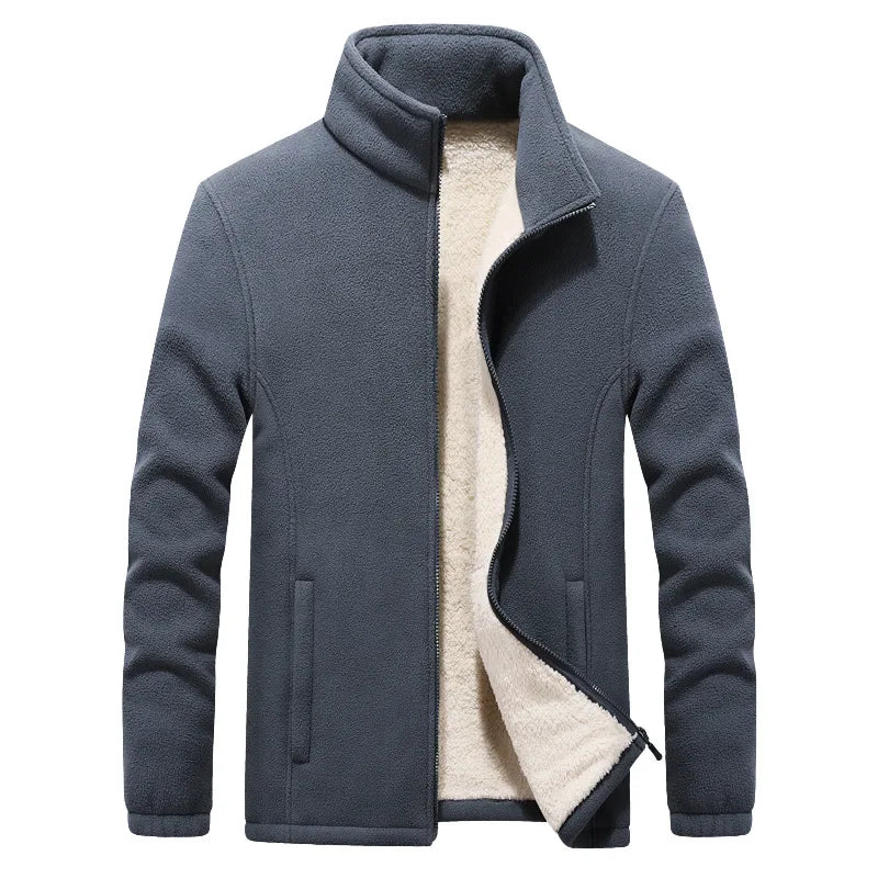 Herren-Fleecejacke – Weich und warm mit Stehkragen und Reißverschluss