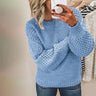 Damenpullover mit Farbblöcken – Weicher Winterpullover aus Strick mit weiter Passform