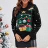 Weihnachts-Pullover Damen – Winterpullover mit Weihnachtsbaum und Geschenk-Motiv