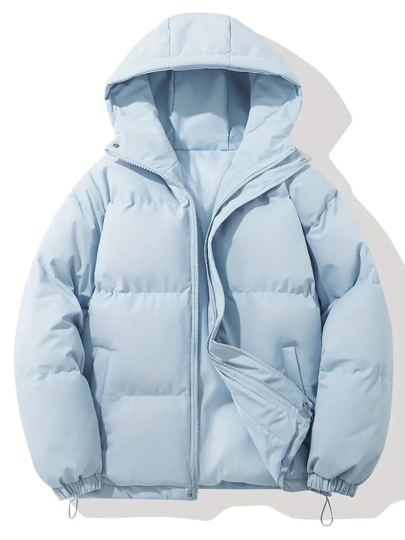 Unisex gesteppter Wintermantel – Warme Daunenjacke mit Kapuze