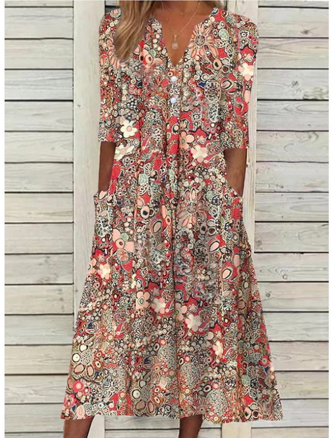 Elegantes Sommerkleid mit Bequemer Bauchbedeckung