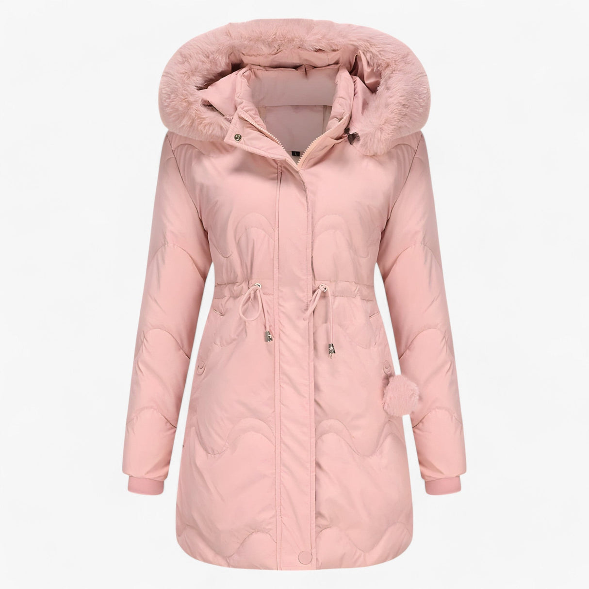 Damen Wintermantel – Elegante und warme Jacke mit Pelzkragen und Kapuze
