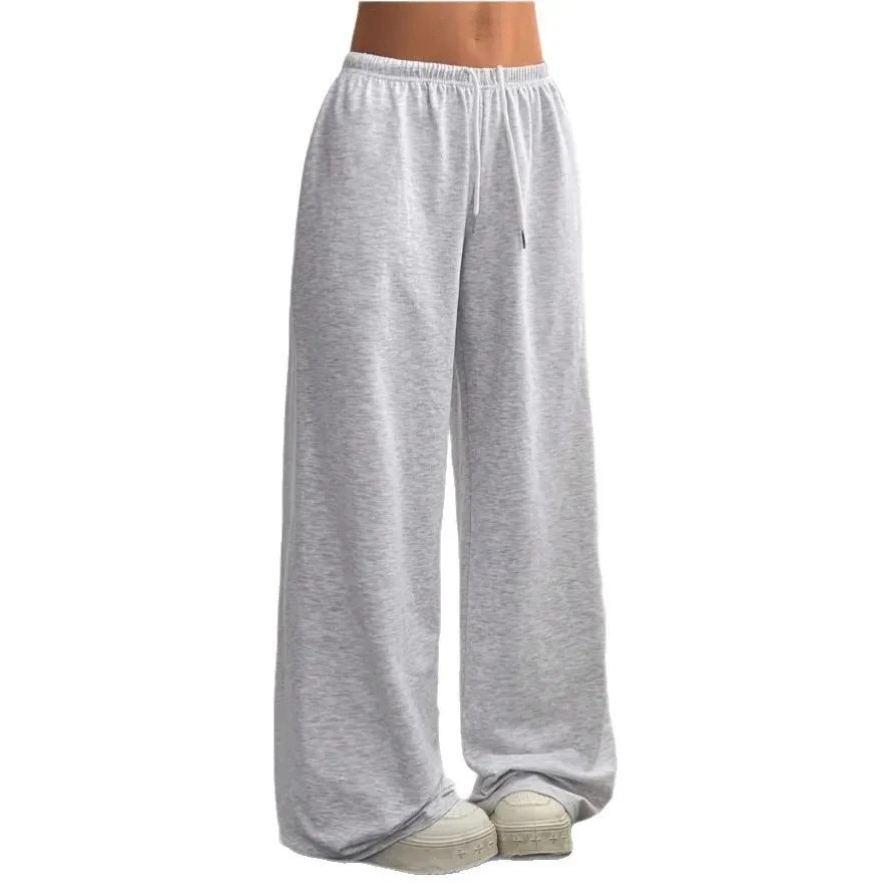 Damen-Freizeithose – Bequeme Hose mit weitem Bein und elastischem Bund
