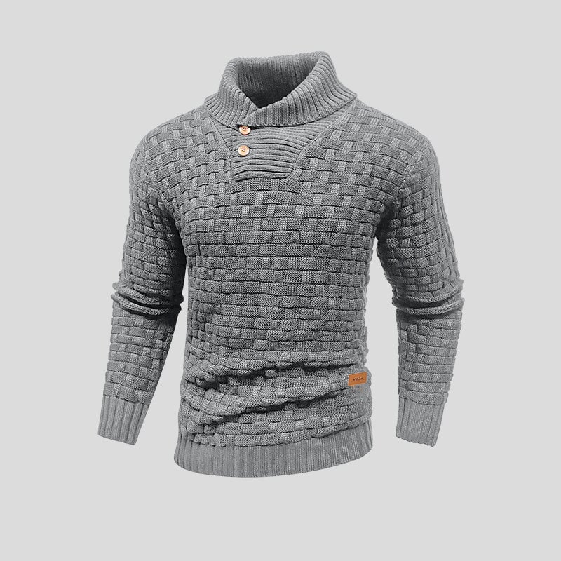 Herren Strickpullover – Warmer Pullover mit Kragen und klassischem Design