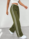 Damen Jogginghose – Weite Hose mit doppelten Seitenstreifen