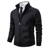 Herrenpullover aus Strick – Eleganter Pullover mit Reißverschluss und klassischem Muster