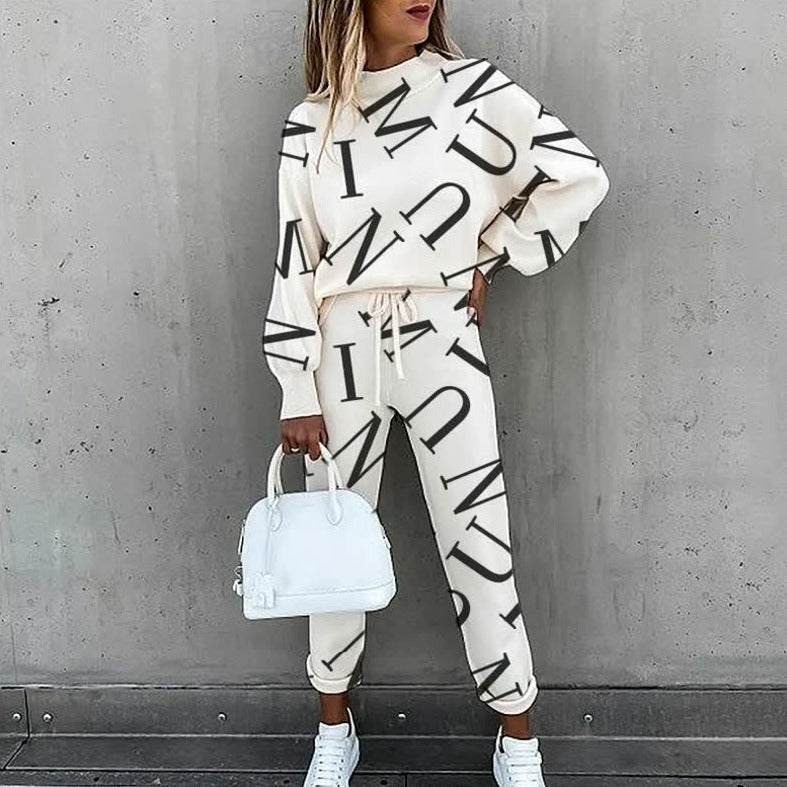 Damen-Loungewear-Set – Weiches zweiteiliges Set mit Sternenmuster