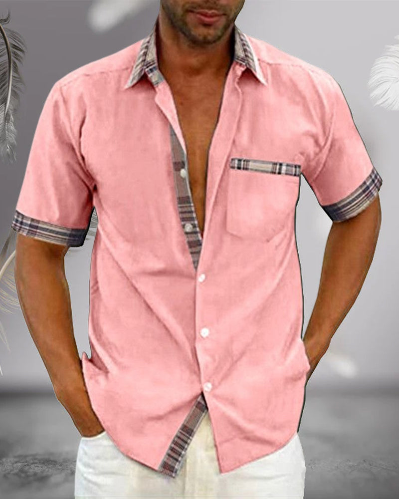 Chemise Homme à Manches Courtes Élégante