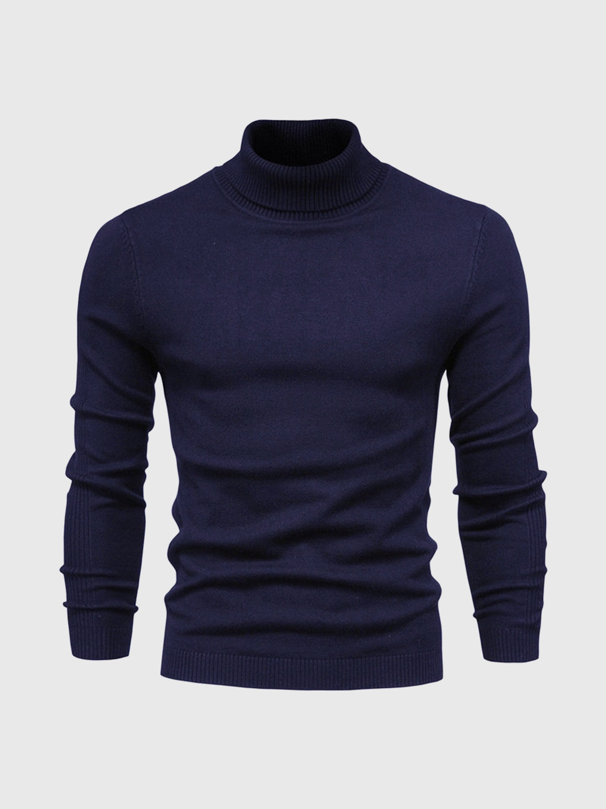 Pull Col Roulé Homme en Coton Doux, Design Intemporel