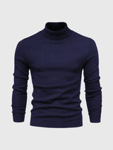 Pull Col Roulé Homme en Coton Doux, Design Intemporel