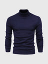 Pull Col Roulé Homme en Coton Doux, Design Intemporel