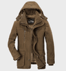 Men's Winter Coat – Warm Padded Outer Jacket with Removable Hood