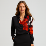 Blouse Femme à Imprimé Fleuri – Coupe Élégante et Stylée