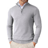 Herrenpullover mit halbem Reißverschluss – Klassischer Pullover mit modernem Schnitt