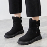 Warm Winter Boots for Women – Comfortable Ankle Boots with Zipper and Non-Slip Sole