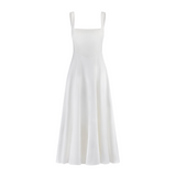 Robe Midi à Encolure Carrée - Style Élégant et Durable
