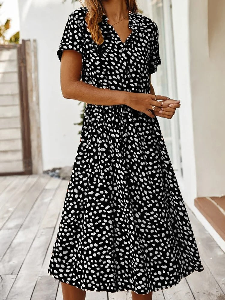 Robe Midi Élégante d'Été pour Femmes