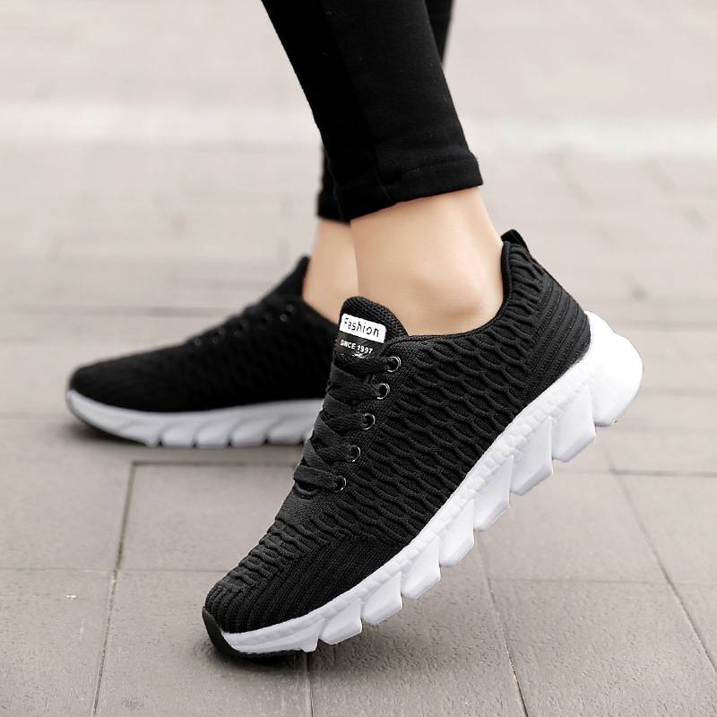 Baskets Femme Confortables avec Semelle Intérieure en Mousse à Mémoire de Forme