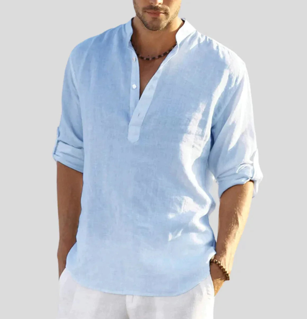 Chemise en lin élégante pour homme - Raffinée et Confortable