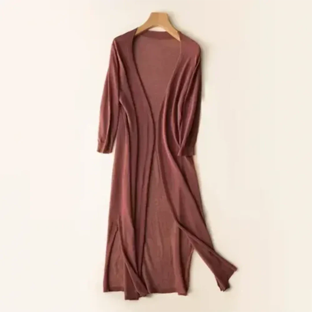 Langer eleganter Damen-Gilet mit Komfort und Stil