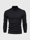 Pull Col Roulé Homme en Coton Doux, Design Intemporel