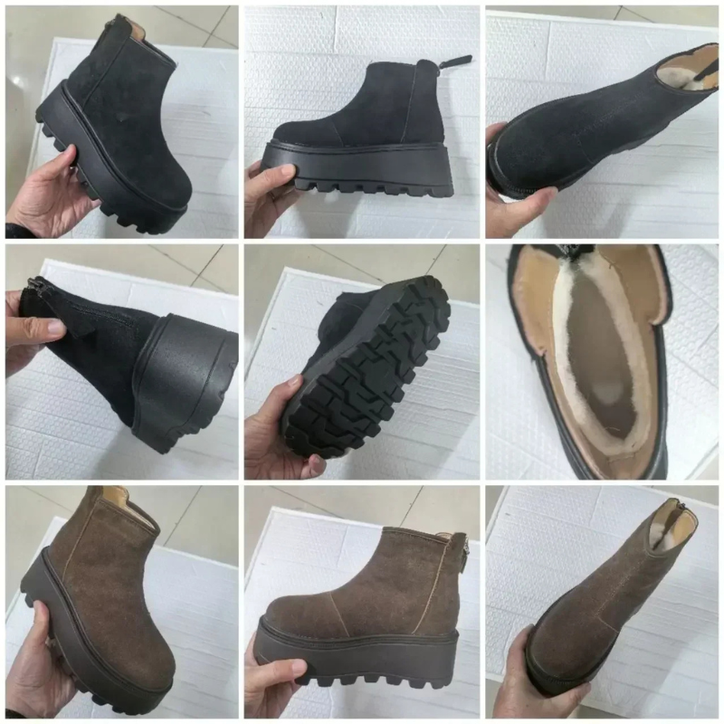 Bottines d’Hiver à Semelle Plateforme – Bottes Chaudes et Stylées pour Femmes