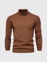Pull Col Roulé Homme en Coton Doux, Design Intemporel