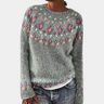 Pull Femme en Laine Chaude avec Imprimé Élégant