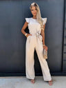 Eleganter und bequemer Overall mit Schmetterlingsärmeln