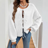 Cardigan aus Acryl mit Knoten vorne