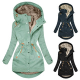 Damen-Wintermantel – Warmer Parka mit Fleece-Futter und Kapuze