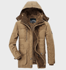 Men's Winter Coat – Warm Padded Outer Jacket with Removable Hood